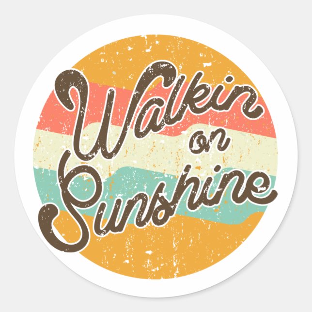 Adesivo Walkin on Sunshine Retro (Frente)