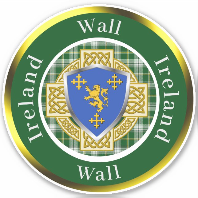 Adesivo Wall Irish Shield/Celtic Cross Personalizado (Frente)