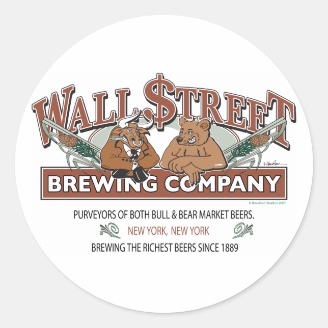 Adesivo WALL-STREET-BREWING Company (Frente)