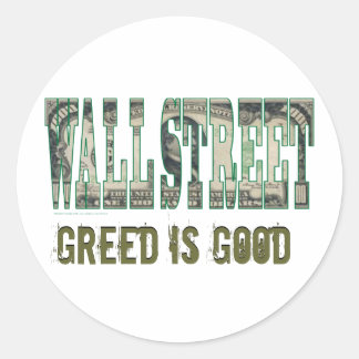 Adesivo Wall Street/ Greed é bom