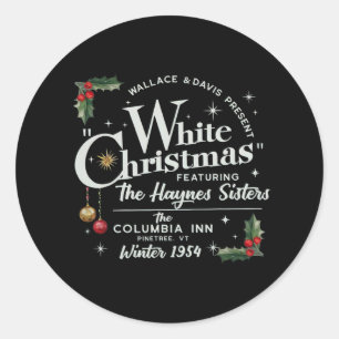 Adesivo wallace de natal branco e irmã de Davis haynes