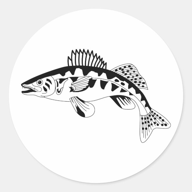 Adesivo Walleye Outline (Frente)