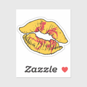 Adesivo Wallonia Walloon Lipstick Love Flag