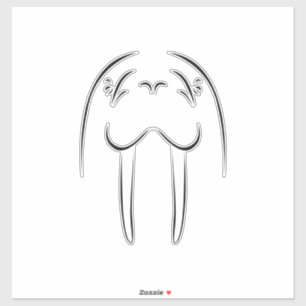 Adesivo Walrus Face Silhouette