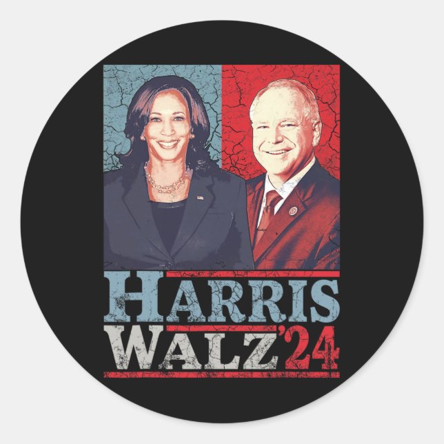 Adesivo Waltz 2024 Election Kamala Harris Tim Waltz 2024 5 (Frente)