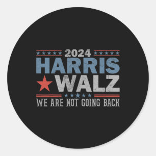 Adesivo Waltz 2024 Não vamos voltar Walz Kamala Harris