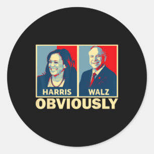 Adesivo Waltz 2024 Obviamente Tim Walz Kamala Harris 2024