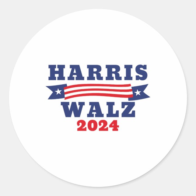 Adesivo Walz 2024 American Flag Kamala Harris Tim Waltz 20 (Frente)