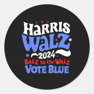 Adesivo Walz 2024 Eleição Balz Para O Walz Vote Blue Funn