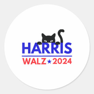 Adesivo Walz 2024 Engraçado Eleição Gato Kamala Harris Tim