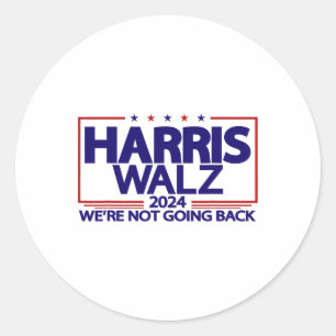 Adesivo Walz 2024 Não vamos voltar Kamala Harris Vp Wa