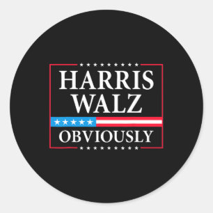 Adesivo Walz Obviamente Presidente Kamala Harris Eleita Wa