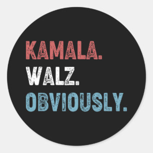 Adesivo WAlzheimer Obviamente 2024 Harris Waltz 2024 Elect