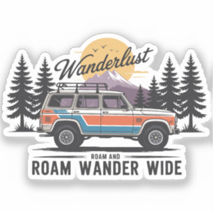 Adesivo Wanderlust Camper - Roam e Roam Wander Wide