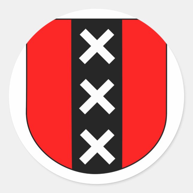 Adesivo Wapen Amsterdam, Países Baixos (Frente)