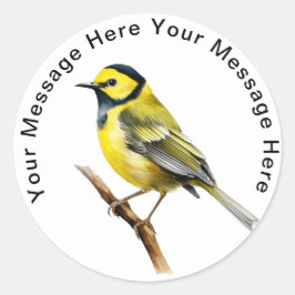 Adesivo Warbler Hooded Negro