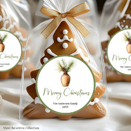 Adesivo Warm Boho Scandinavian Holiday Gift Wrap Sticker