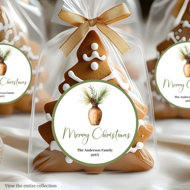 Adesivo Warm Boho Scandinavian Holiday Gift Wrap Sticker (Warm Boho Scandinavian Holiday Gift Wrap Sticker

)