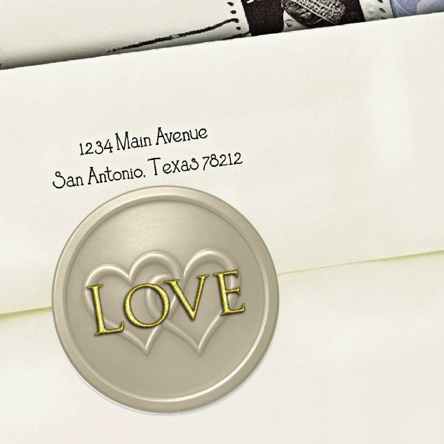 Adesivo Warm Gray Two Hearts Intertwined Wedding (Criador carregado)