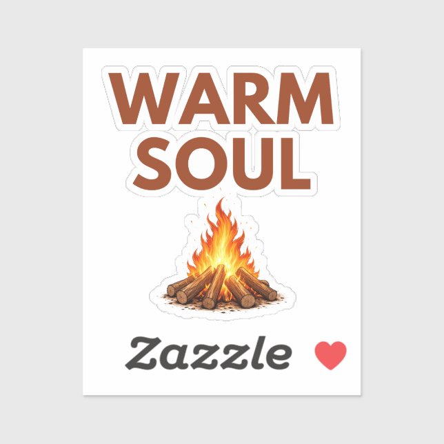 Adesivo Warm Soul Minimal Flame Vinyl Sticker (Folha)