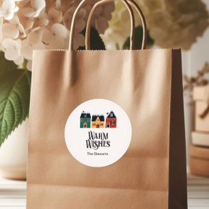 Adesivo Warm Wish Gift Tag, Holiday Village