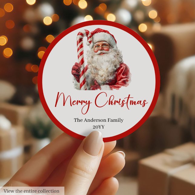 Adesivo Warmish Santa Claus Cozy Christmas Gift Label (Warmish Santa Claus Cozy Christmas Gift Label)