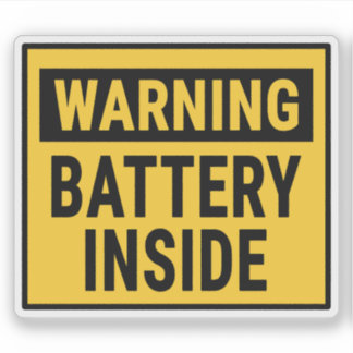 Adesivo Warning Battery Inside 