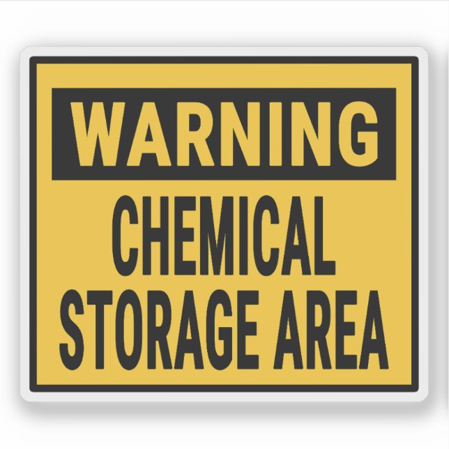 Adesivo Warning Chemical Storage Area (Frente)