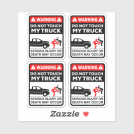 Adesivo Warning Do Not Touch My Truck Vinyl Stickers