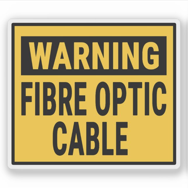 Adesivo Warning Fibre Optic Cable (Frente)