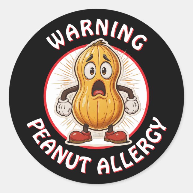 Adesivo Warning Peanut Allergy Alert   (Frente)