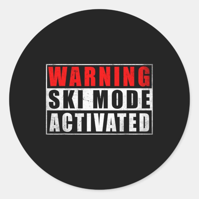 Adesivo Warning Ski Mode Activated 1  (Frente)