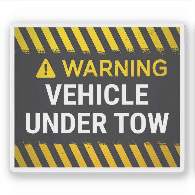 Adesivo Warning Vehicle Under Tow  (Frente)
