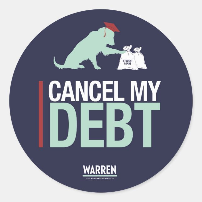 Adesivo Warren 2020 - Bailey - Cancelar Minha Dívida (Frente)