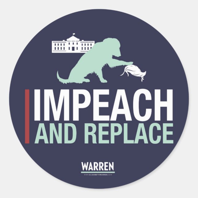 Adesivo Warren 2020 - Bailey - Impeach & Replace (Frente)