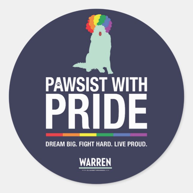 Adesivo Warren 2020 - Bailey - Pawsist with Pride (Frente)