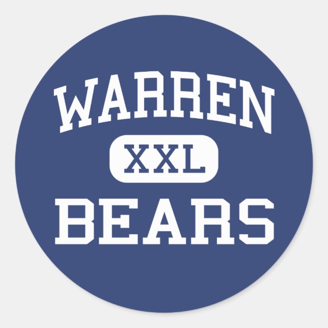 Adesivo Warren - Bears - Segundo grau - Downey California (Frente)