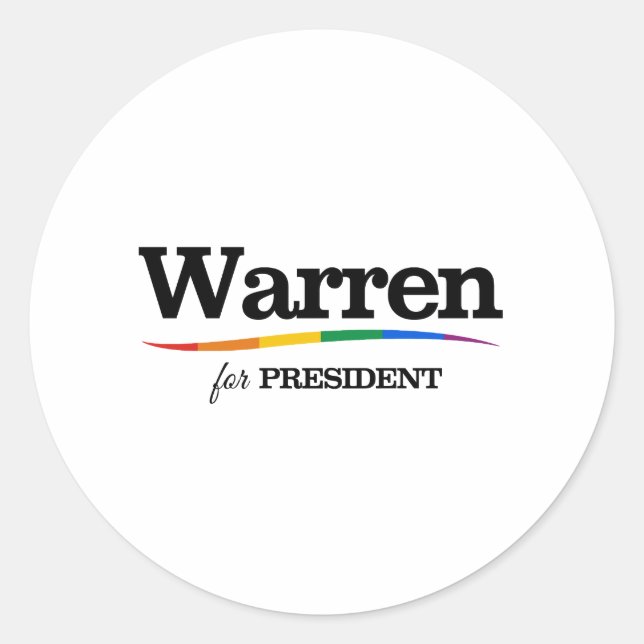 Adesivo Warren para Presidente (Frente)