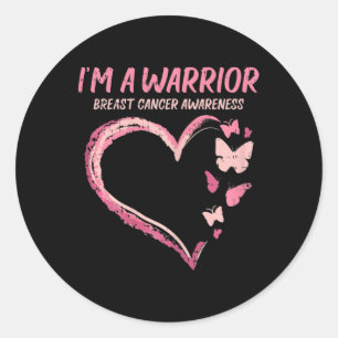 Adesivo Warrior Heart Butterfly Cancer Sensibilização Com