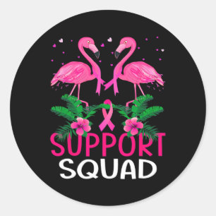 Adesivo Warrior Support Squad Flamingo Breast Cancer Aware
