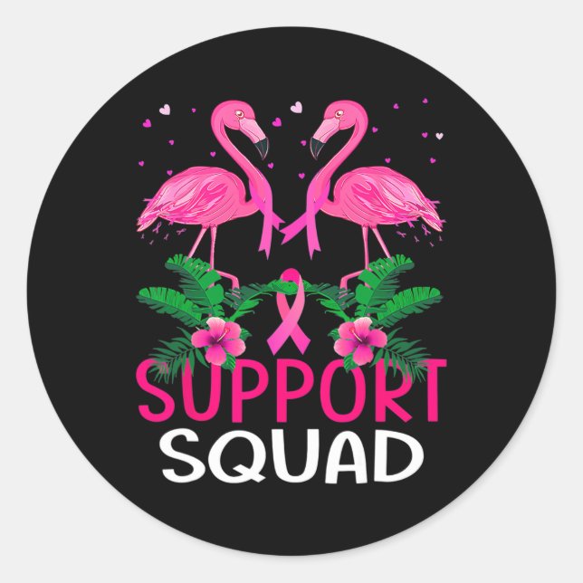 Adesivo Warrior Support Squad Flamingo Breast Cancer Aware (Frente)