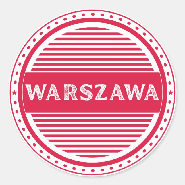 Adesivo Warsaw City Pride Emblem – Polish Identity (Frente)