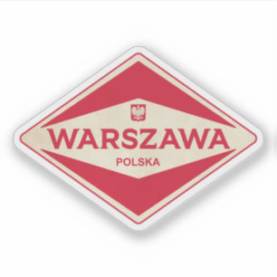 Adesivo Warszawa Polônia Vintage