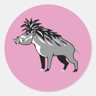 Adesivo Warthog - Cute rosa Warwy PIG - Wildlife - Nature