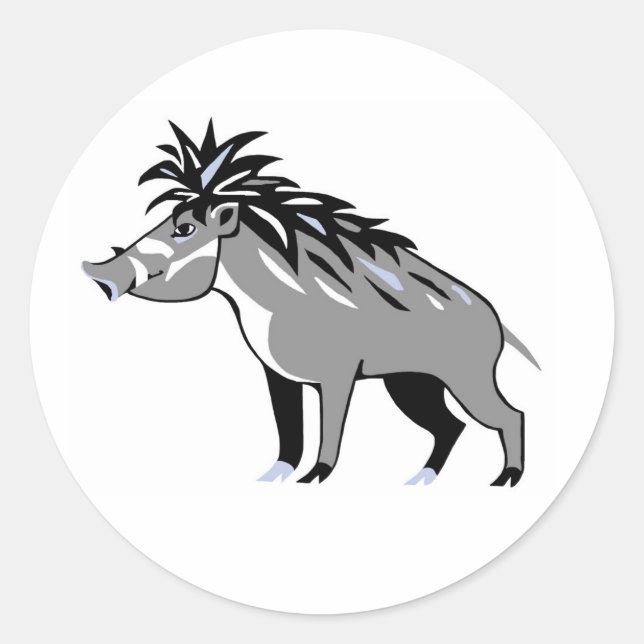 Adesivo Warthog - Warwty PIG - Animais ameaçados - Naturez (Frente)