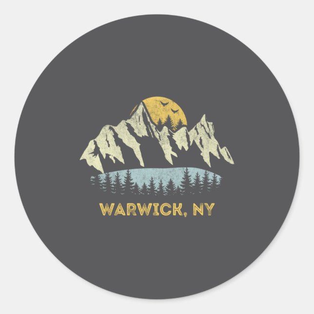 Adesivo Warwick New York Mountain Sunset Sunrise Ny  (Frente)