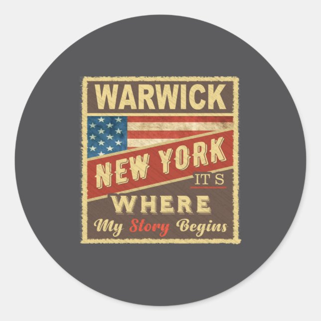 Adesivo Warwick Ny Its Where My Story Begins  (Frente)