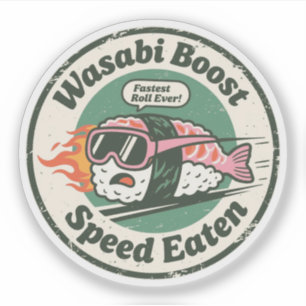 Adesivo Wasabi Boost Velocidade Comida Corrida Sushi