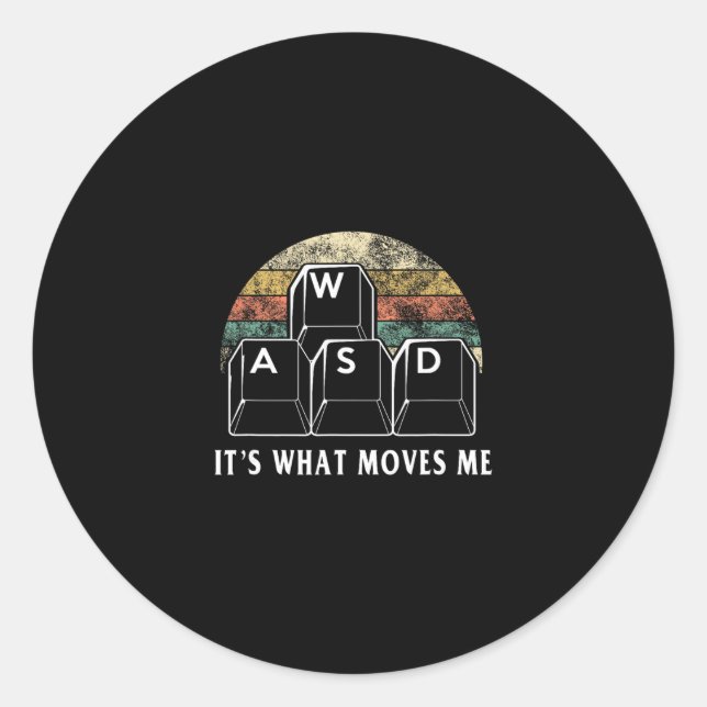 Adesivo Wasd É O Que Me Move - Divertido Presente De Compu (Frente)