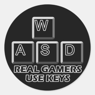 Adesivo WASD - Gamers de verdade usam teclas
